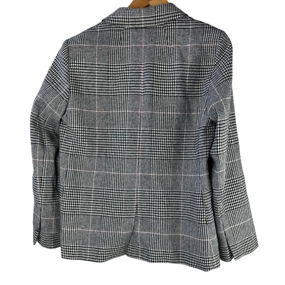 J. Crew Boyfriend Blazer Jacket Plaid Wool Blend J5658 Women's Size 14 - Picture 3 of 6